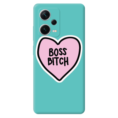 Xiaomi Poco X5 Boss Bitch Turquoise Colored Silicone TPU Θήκη