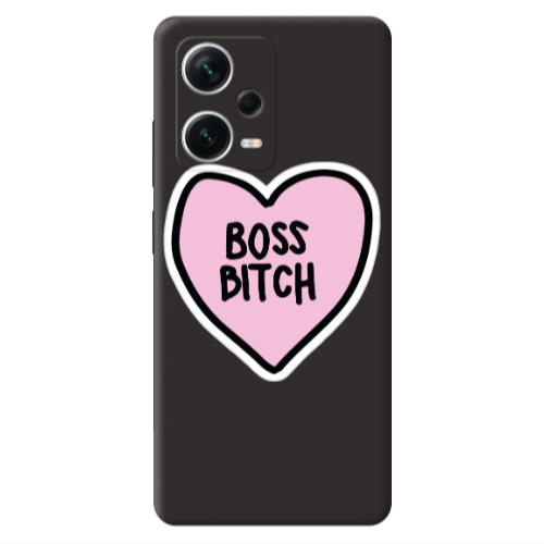 Xiaomi Poco X5 Boss Bitch Black Colored Silicone TPU Θήκη