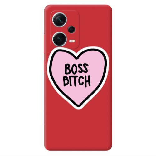 Xiaomi Poco X5 Boss Bitch Red Colored Silicone TPU Θήκη