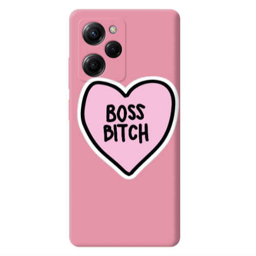 Xiaomi Poco X5 Pro Boss Bitch Pink Colored Silicone TPU Θήκη