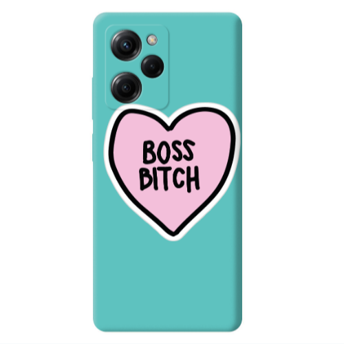Xiaomi Poco X5 Pro Boss Bitch Turquoise Colored Silicone TPU Θήκη
