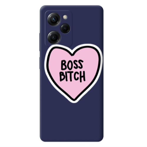 Xiaomi Poco X5 Pro Boss Bitch Dark blue Colored Silicone TPU Θήκη
