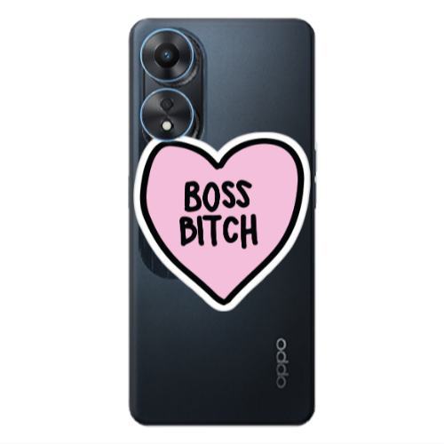 Oppo A 98 Boss Bitch Transparent Silicone TPU Θήκη