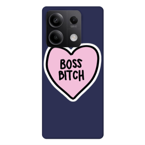 Xiaomi Redmi Note 13 5G Boss Bitch Dark blue Colored Silicone TPU Θήκη