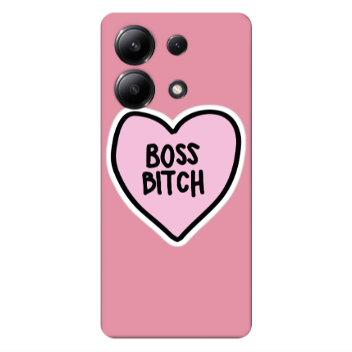 Xiaomi Redmi Note 13 4G Boss Bitch Pink Colored Silicone TPU Θήκη