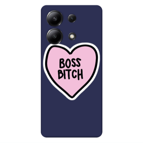 Xiaomi Redmi Note 13 4G Boss Bitch Dark blue Colored Silicone TPU Θήκη