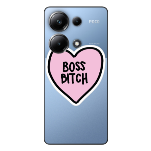 Xiaomi Poco M6 Pro 4G Boss Bitch Transparent Silicone TPU Θήκη