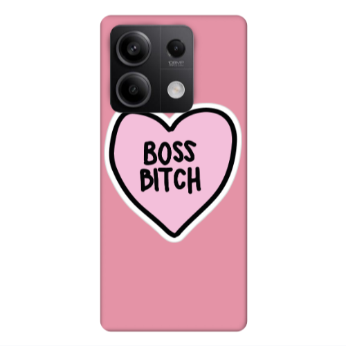 Xiaomi Redmi Note 13Pro 5G Boss Bitch Pink Colored Silicone TPU Θήκη