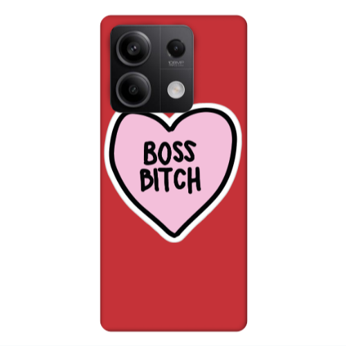 Xiaomi Redmi Note 13Pro 5G Boss Bitch Red Colored Silicone TPU Θήκη