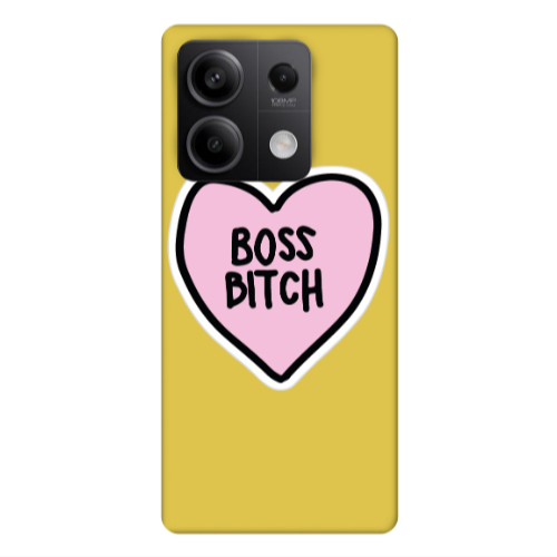 Xiaomi Redmi Note 13Pro 5G Boss Bitch Yellow Colored Silicone TPU Θήκη