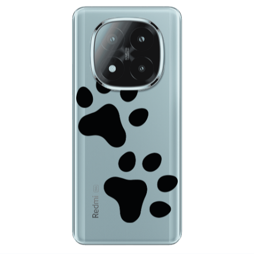 Xiaomi Redmi Note 14 Pro + 5g Paws Transparent Silicone TPU Θήκη
