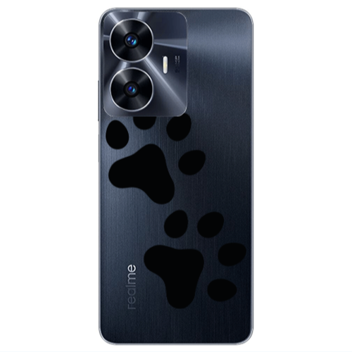 Realme Note 50 Paws Transparent Silicone TPU Θήκη