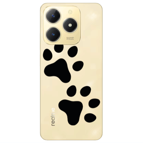 Realme C61 Paws Transparent Silicone TPU Θήκη