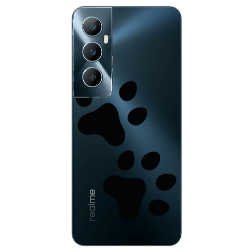 Realme C65 Paws Transparent Silicone TPU Θήκη