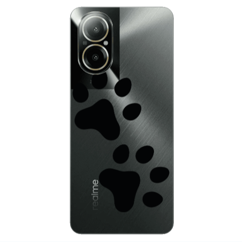 Realme C67 Paws Transparent Silicone TPU Θήκη