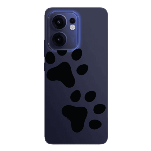 Oppo Reno 13 F Paws Transparent Silicone TPU Θήκη