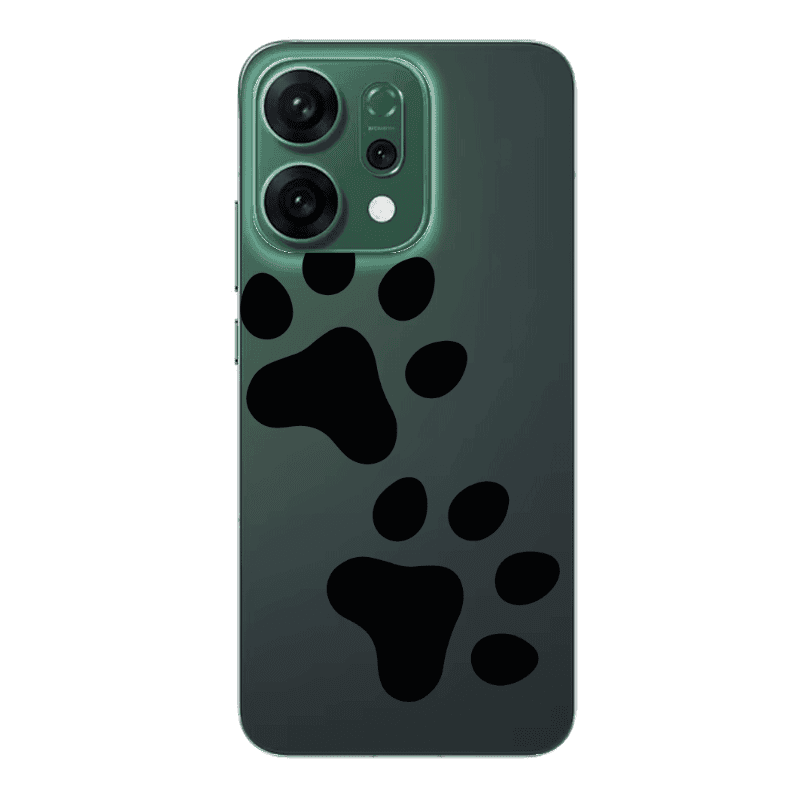 Oppo RENO 14 Paws Transparent Silicone TPU Θήκη