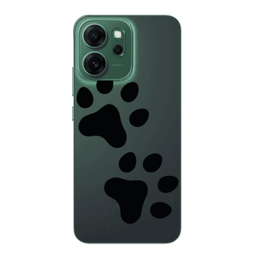 Oppo 14 F Paws Transparent Silicone TPU Θήκη