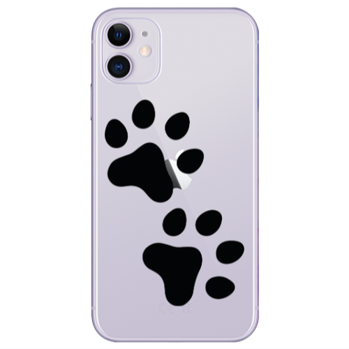 Apple iPhone 11  Paws Transparent Silicone TPU Θήκη