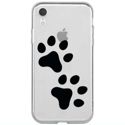 Apple iPhone Xr Paws Transparent Silicone TPU Θήκη