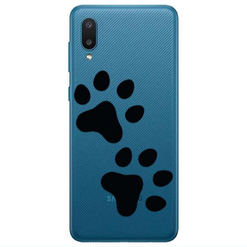 Samsung A02 Paws Transparent Silicone TPU Θήκη