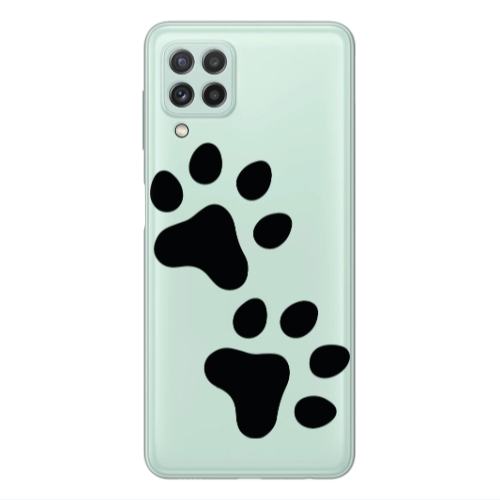 Samsung A22 4G Paws Transparent Silicone TPU Θήκη