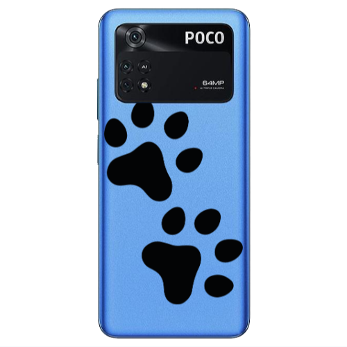 Xiaomi Poco M4 Pro 4G Paws Transparent Silicone TPU Θήκη