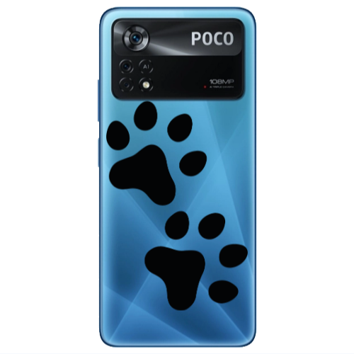 Xiaomi Poco X4 Pro Paws Transparent Silicone TPU Θήκη