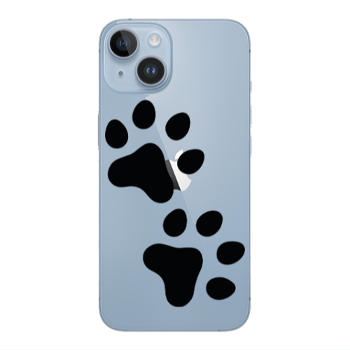 Apple iPhone 14  Paws Transparent Silicone TPU Θήκη