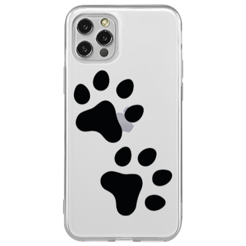 Apple iPhone 12 Pro Paws Transparent Silicone TPU Θήκη