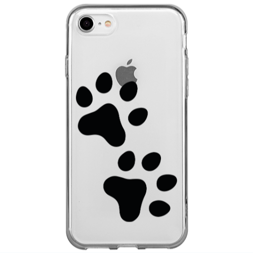 Apple iPhone 7 Paws Transparent Silicone TPU Θήκη