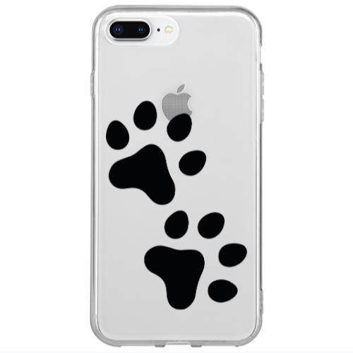 Apple iPhone 7 Plus Paws Transparent Silicone TPU Θήκη