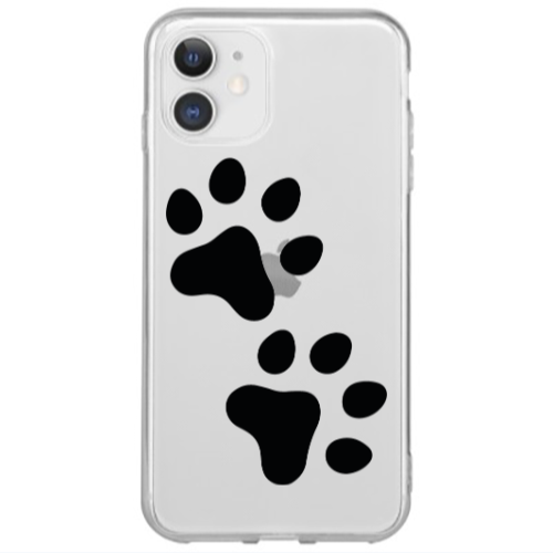 Apple iPhone 12 Mini Paws Transparent Silicone TPU Θήκη