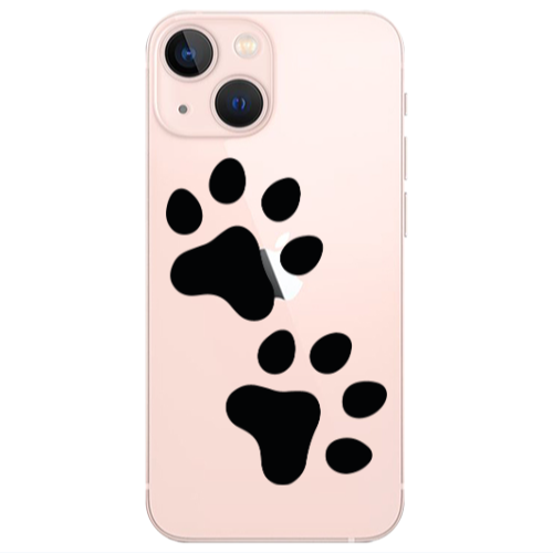 Apple iPhone 13 Mini Paws Transparent Silicone TPU Θήκη