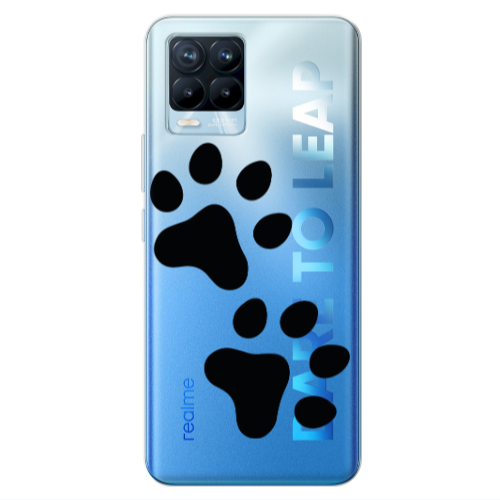 Realme 8 Pro Paws Transparent Silicone TPU Θήκη