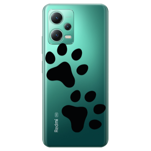 Xiaomi Redmi Note 12 Pro 5G Paws Transparent Silicone TPU Θήκη
