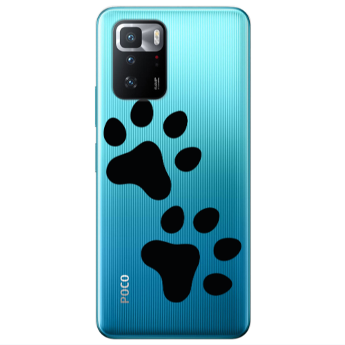 Xiaomi Poco X3 GT Paws Transparent Silicone TPU Θήκη