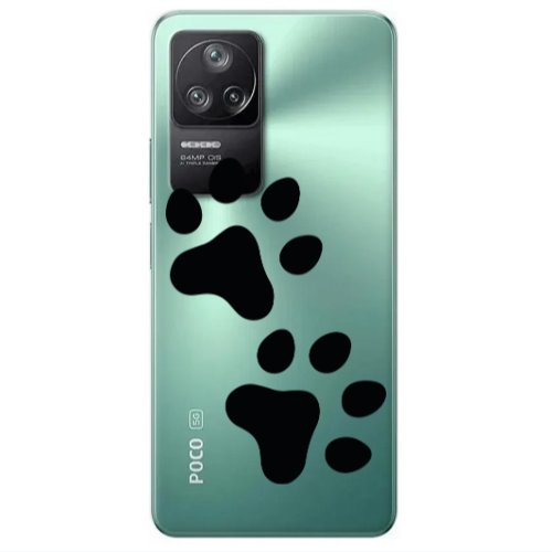 Xiaomi Poco F4 Paws Transparent Silicone TPU Θήκη