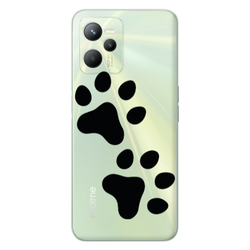 Realme C35 Paws Transparent Silicone TPU Θήκη