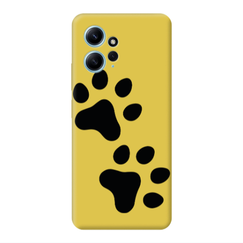 Xiaomi Redmi Note 12 4G Paws Yellow Colored Silicone TPU Θήκη