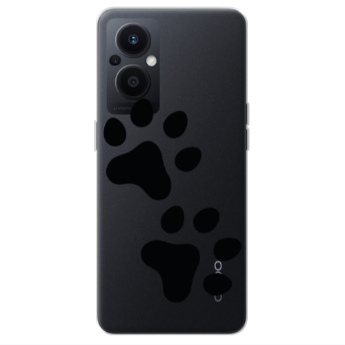 Oppo Reno 7 Lite Paws Transparent Silicone TPU Θήκη