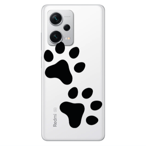 Xiaomi Redmi Note 12 5G Paws Transparent Silicone TPU Θήκη