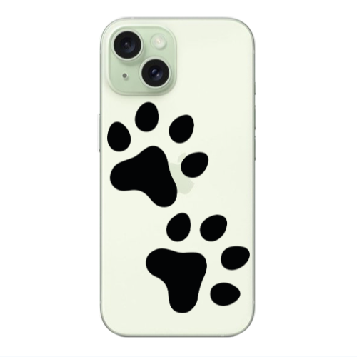 Apple iPhone 15 Plus Paws Transparent Silicone TPU Θήκη