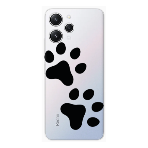 Xiaomi Redmi 12 Paws Transparent Silicone TPU Θήκη