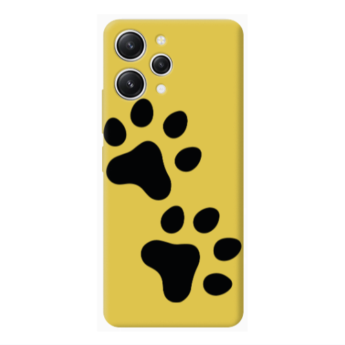 Xiaomi Redmi 12 Paws Yellow Colored Silicone TPU Θήκη