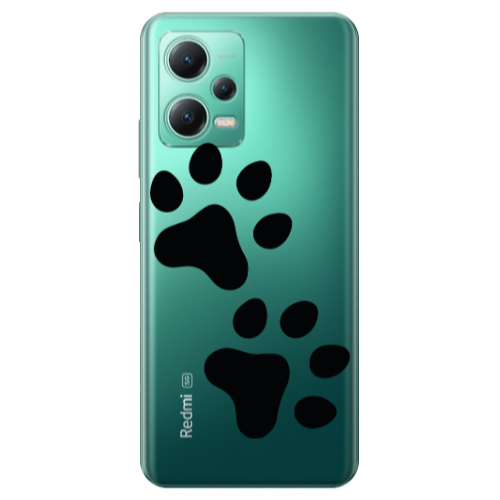 Xiaomi Redmi Note 12 Pro Plus 5G Paws Transparent Silicone TPU Θήκη
