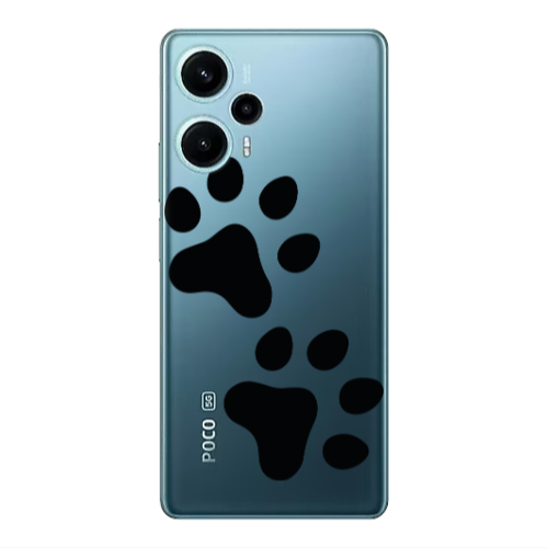 Xiaomi Poco F5 Paws Transparent Silicone TPU Θήκη