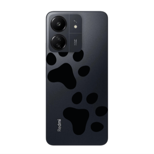Xiaomi Redmi 13C Paws Transparent Silicone TPU Θήκη
