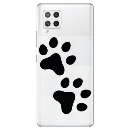 Samsung A42 5G Paws Transparent Silicone TPU Θήκη