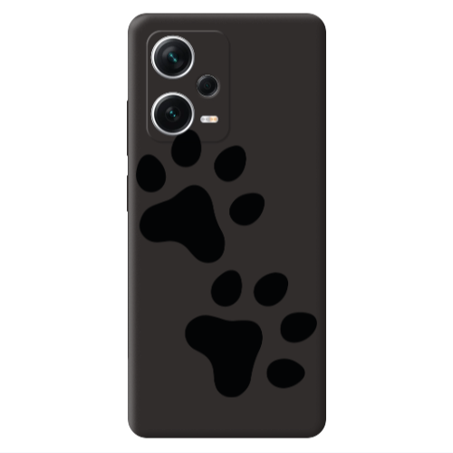 Xiaomi Poco X5 Paws Black Colored Silicone TPU Θήκη
